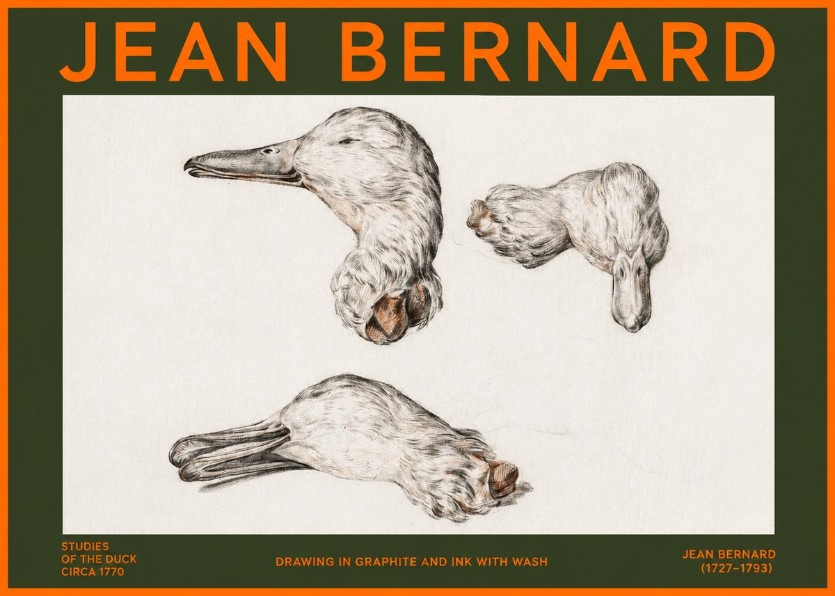 Jean Bernard Studies of the Duck No2 - Poszter