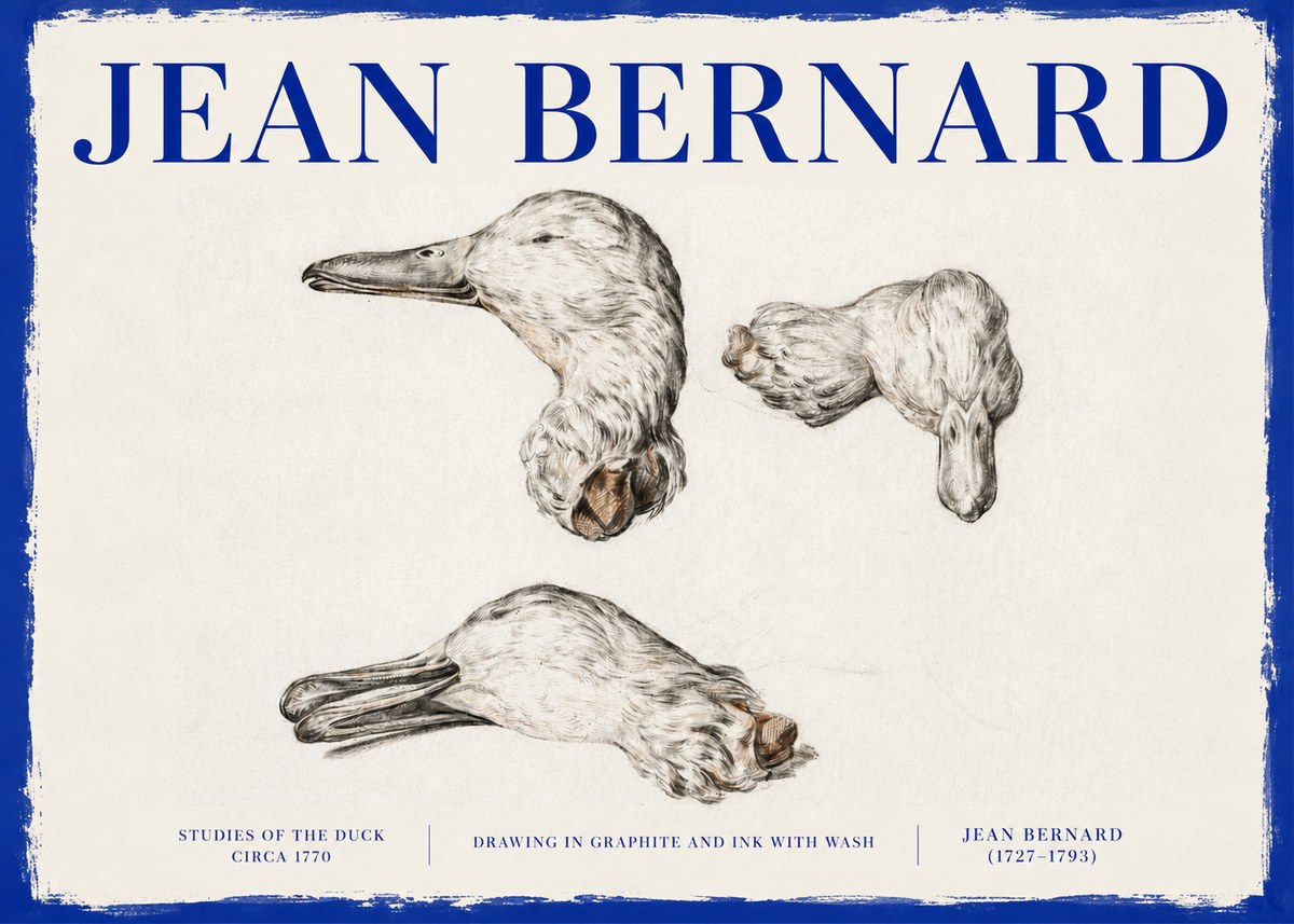 Jean Bernard Studies of the Duck No3 - Poszter