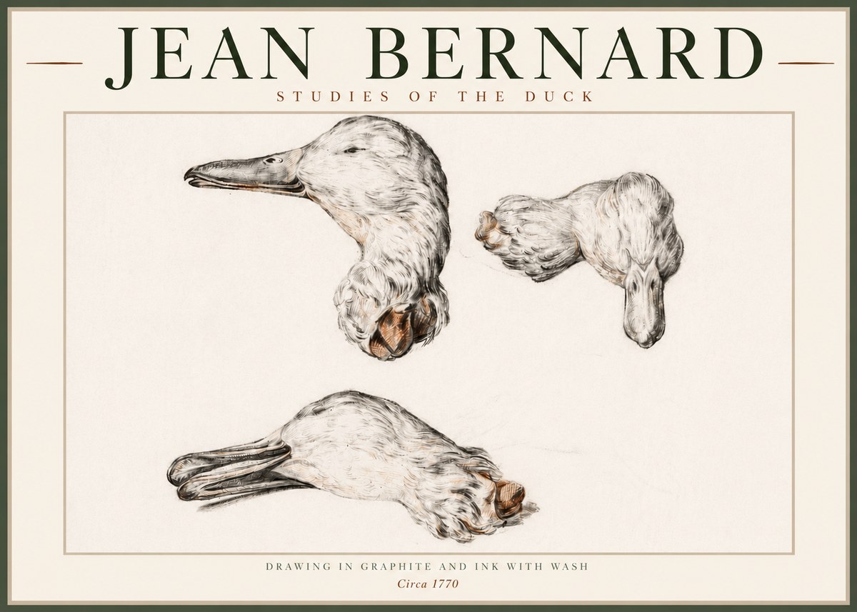 Jean Bernard Studies of the Duck No4 - Poszter