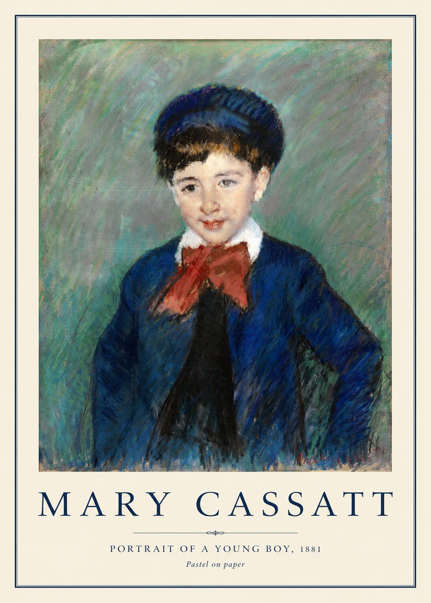 Mary Cassatt Portrait of a Young Boy, 1881 No1 - Poszter