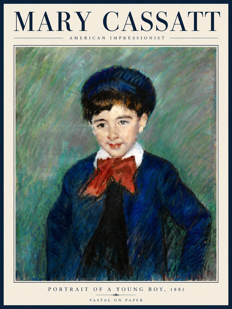 Mary Cassatt Portrait of a Young Boy, 1881 No6 - Poszter
