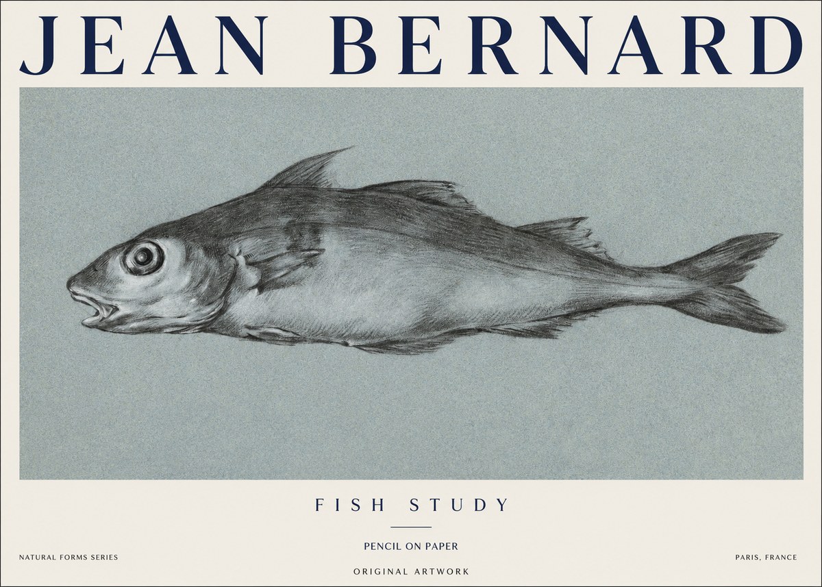 Jean Bernard Fish Study I No1 - Poszter