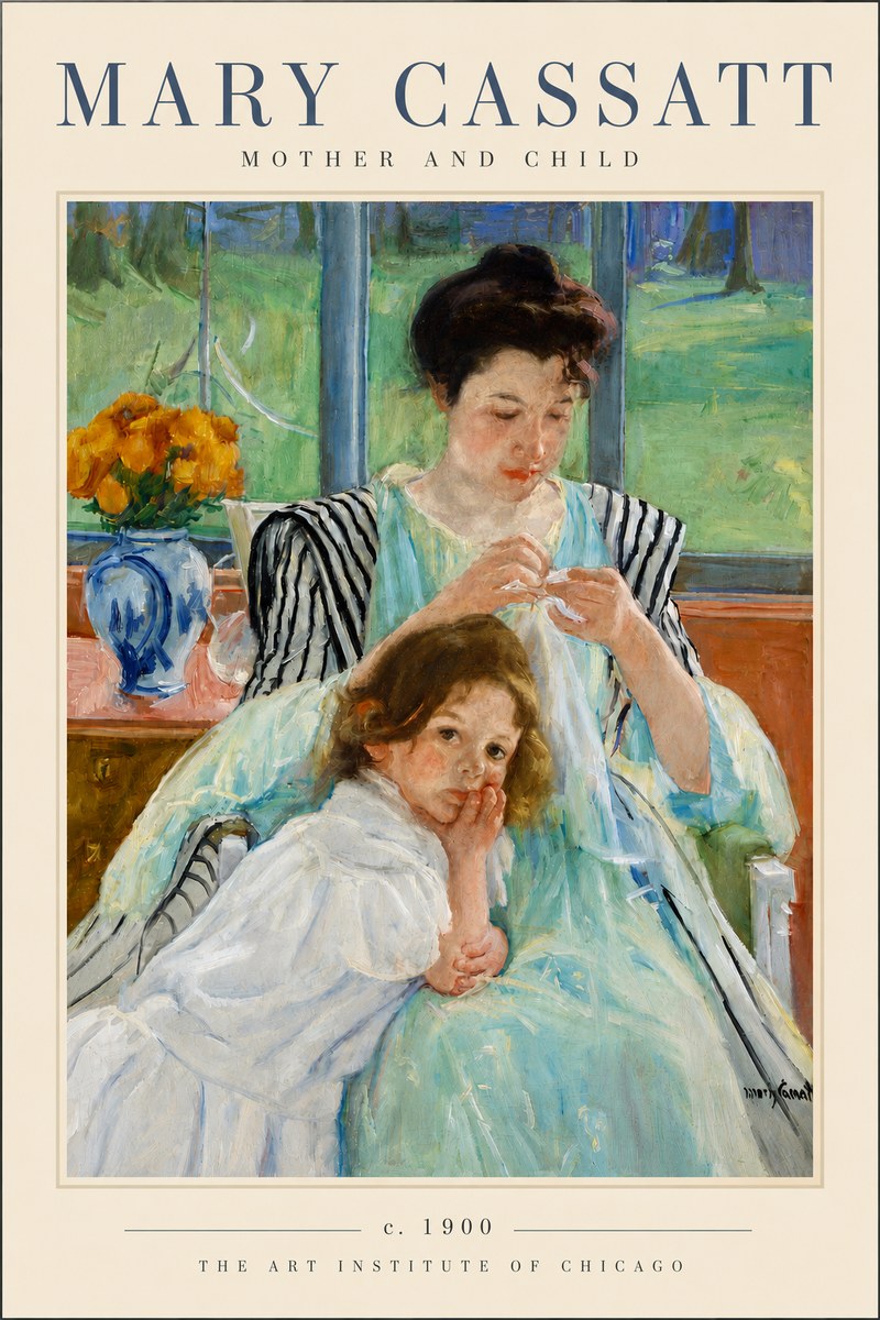 Mary Cassatt Mother and Child VII No4 - Poszter