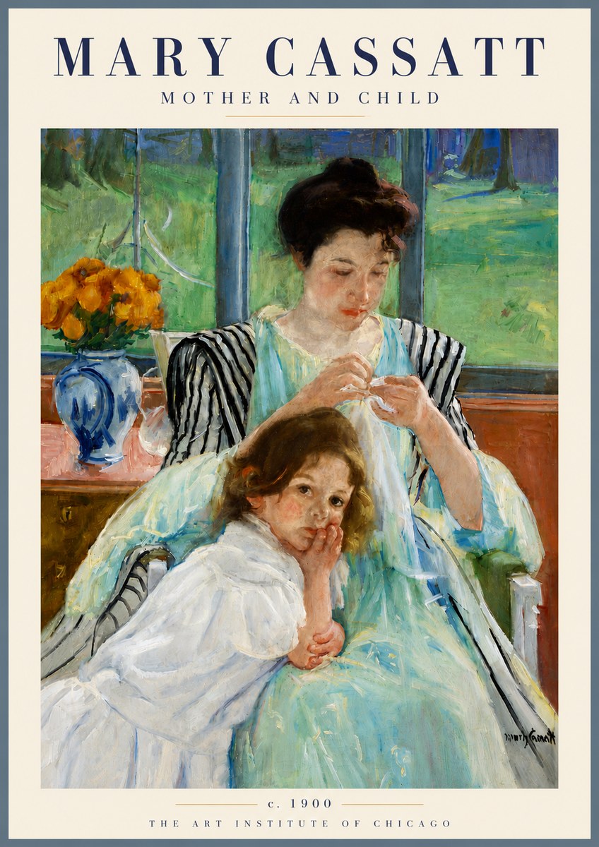 Mary Cassatt Mother and Child VII No6 - Poszter