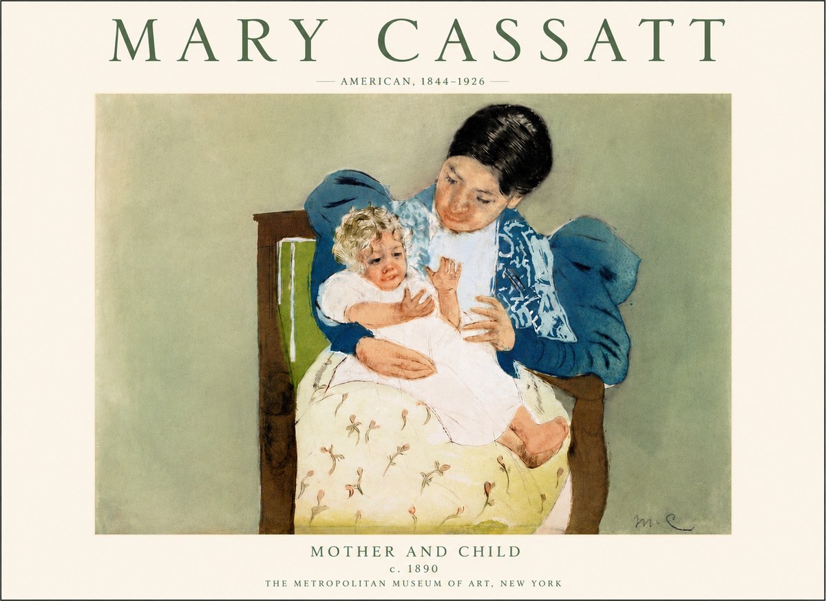 Mary Cassatt Mother and Child VIII No5 - Poszter