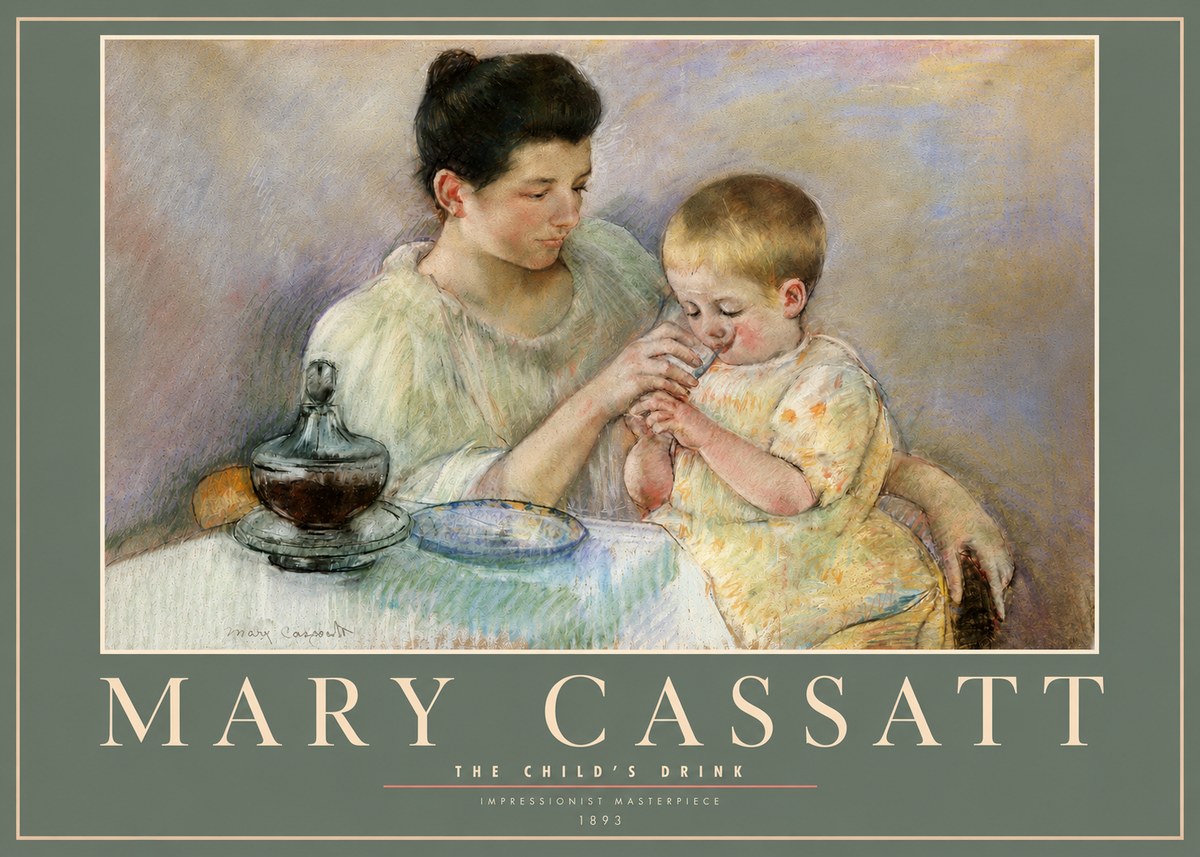 Mary Cassatt The Child's Drink No3 - Poszter