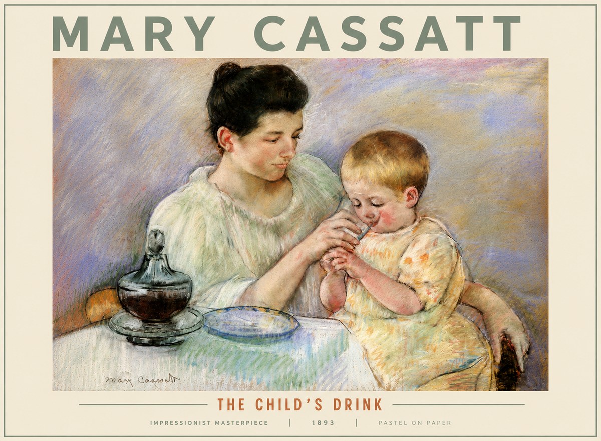 Mary Cassatt The Child's Drink No5 - Poszter