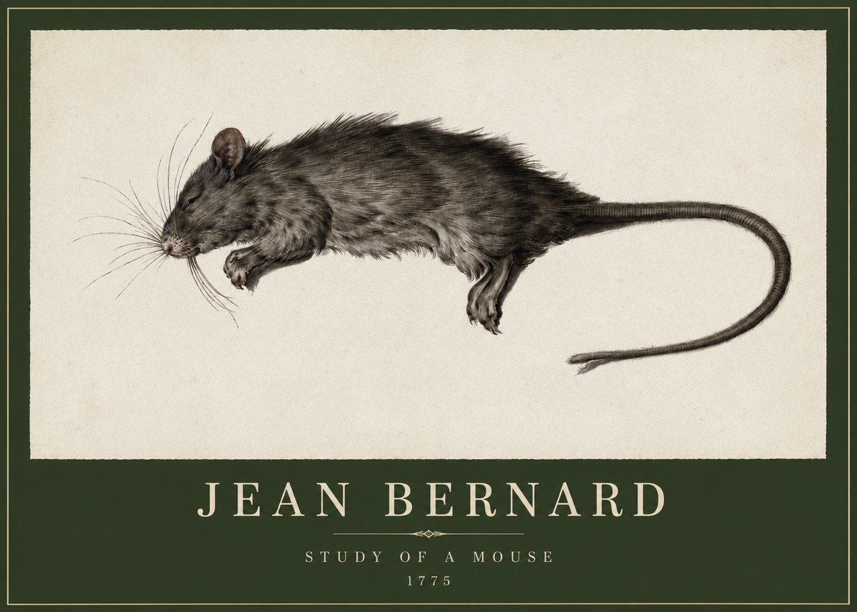 Jean Bernard Study of a Mouse II No2 - Poszter