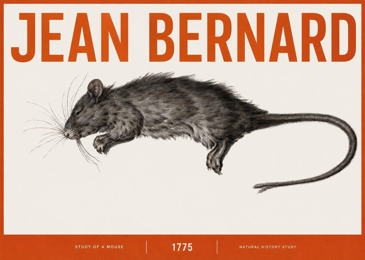 Jean Bernard Study of a Mouse II No3 - Poszter
