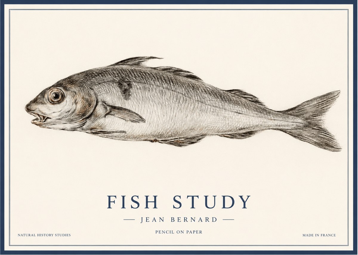 Jean Bernard Fish Study III No1 - Poszter