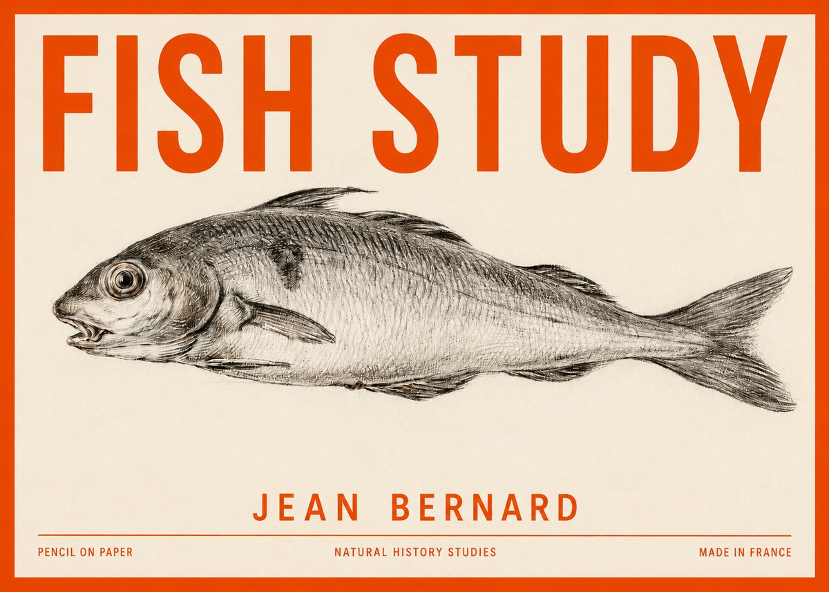 Jean Bernard Fish Study III No2 - Poszter