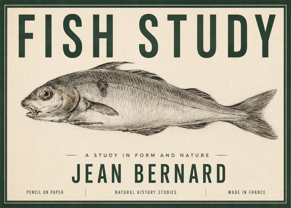 Jean Bernard Fish Study III No3 - Poszter