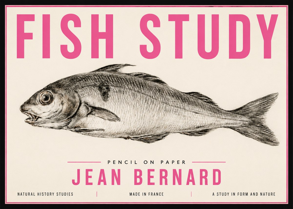 Jean Bernard Fish Study III No5 - Poszter