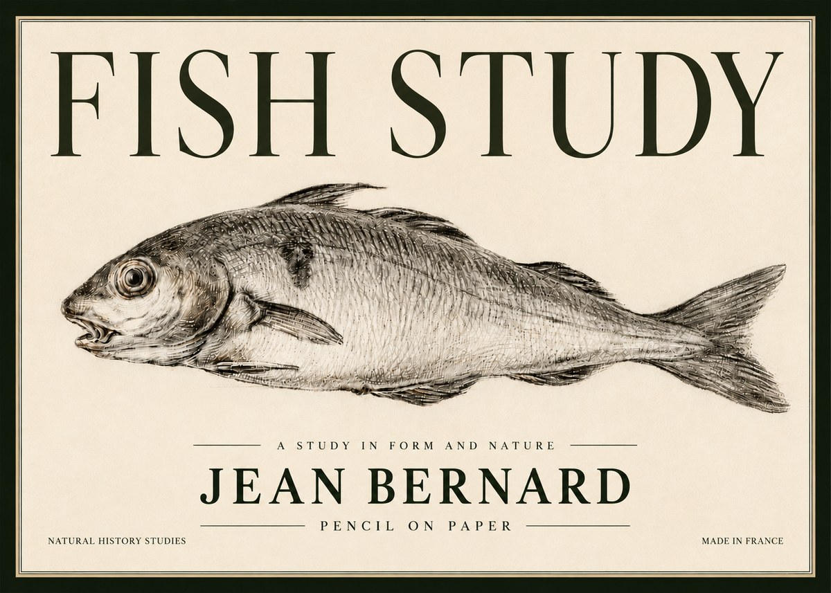 Jean Bernard Fish Study III No6 - Poszter