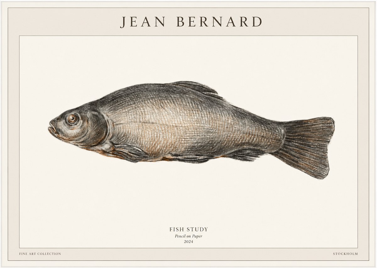 Jean Bernard Fish Study IV No1 - Poszter