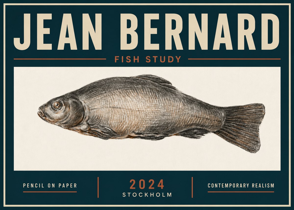 Jean Bernard Fish Study IV No5 - Poszter