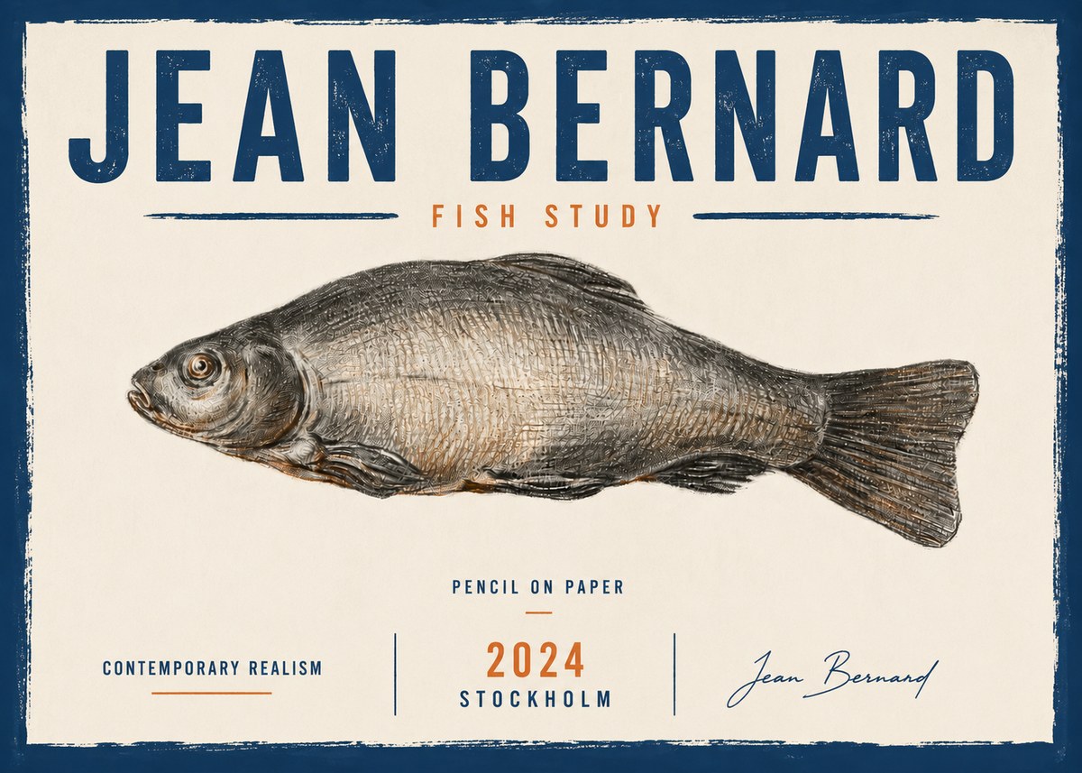 Jean Bernard Fish Study IV No6 - Poszter