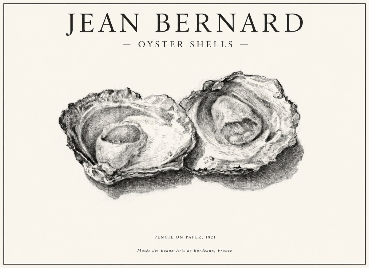 Jean Bernard Study of Oyster Shells No6 - Poszter