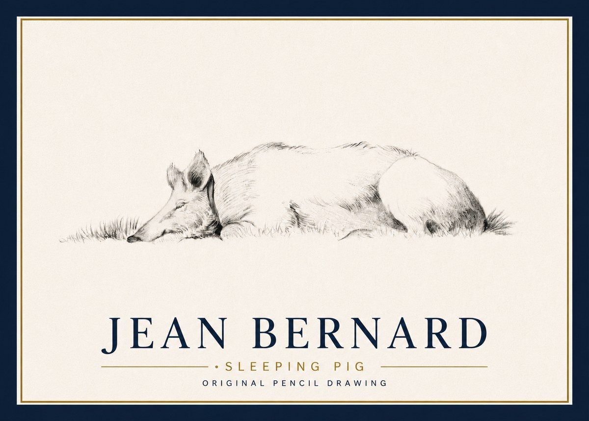 Jean Bernard Sleeping Pig II No4 - Poszter