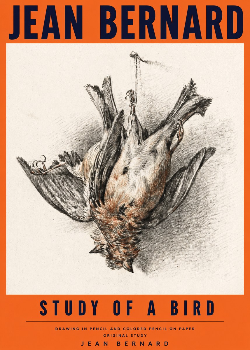 Jean Bernard Study of a Bird IV No4 - Poszter