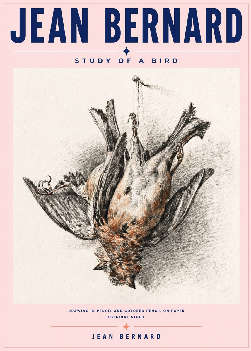 Jean Bernard Study of a Bird IV No6 - Poszter