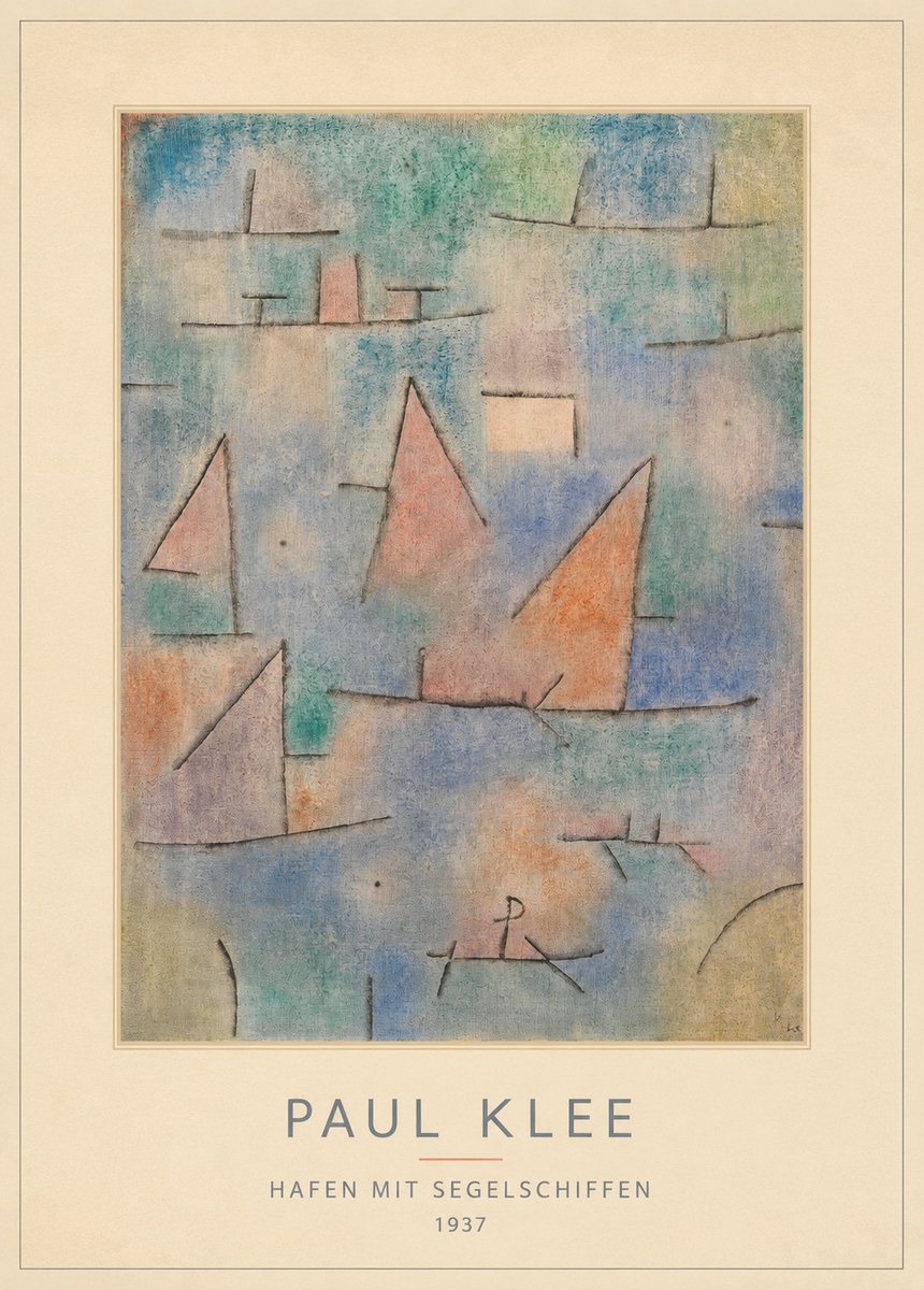 Paul Klee Hafen Mit Segelschiffen No4 - Poszter