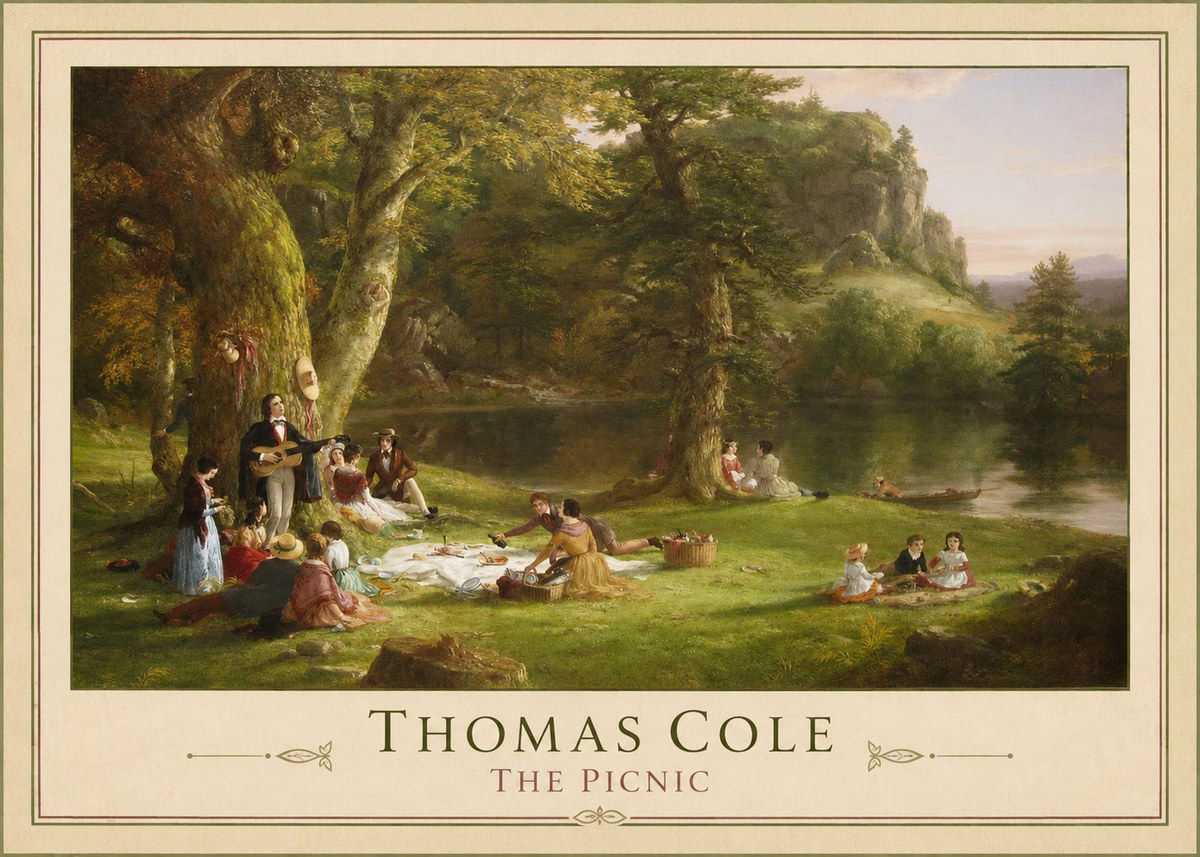 Thomas Cole The Picnic No3 - Poszter