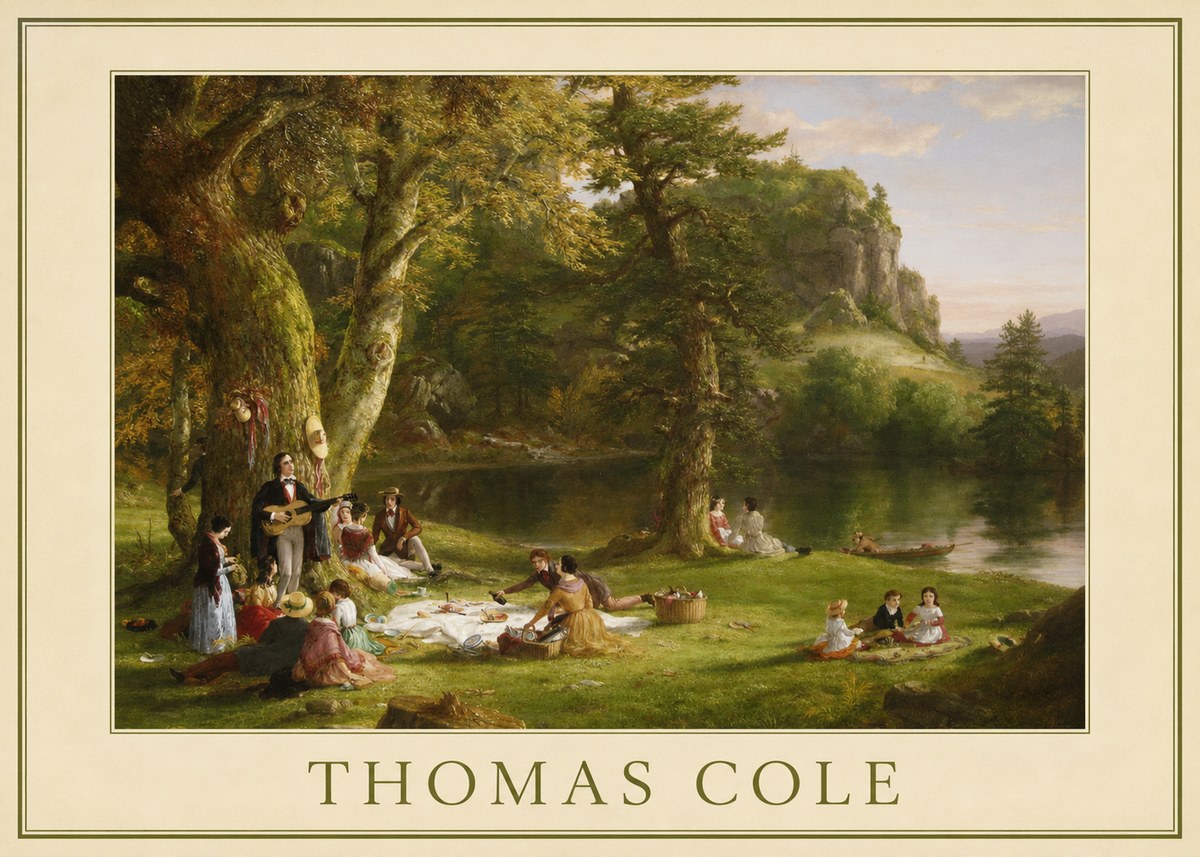 Thomas Cole The Picnic No6 - Poszter