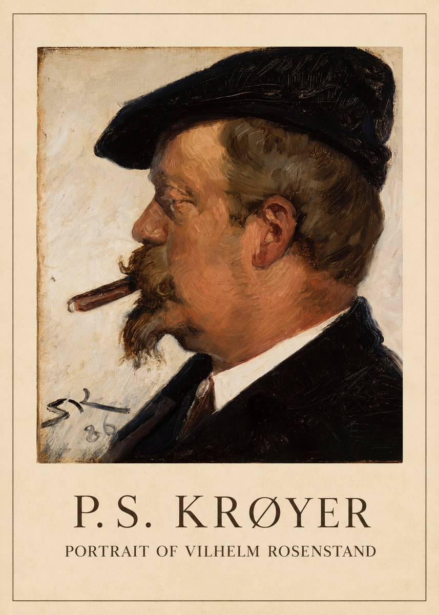 P.S. Krøyer Portrait of Vilhelm Rosenstand No1 - Poszter