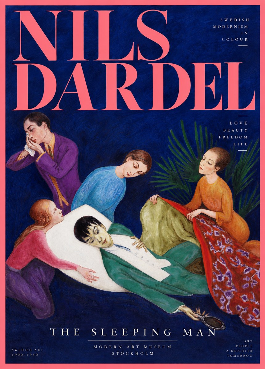 Nils Dardel The Sleeping Man No2 - Poszter