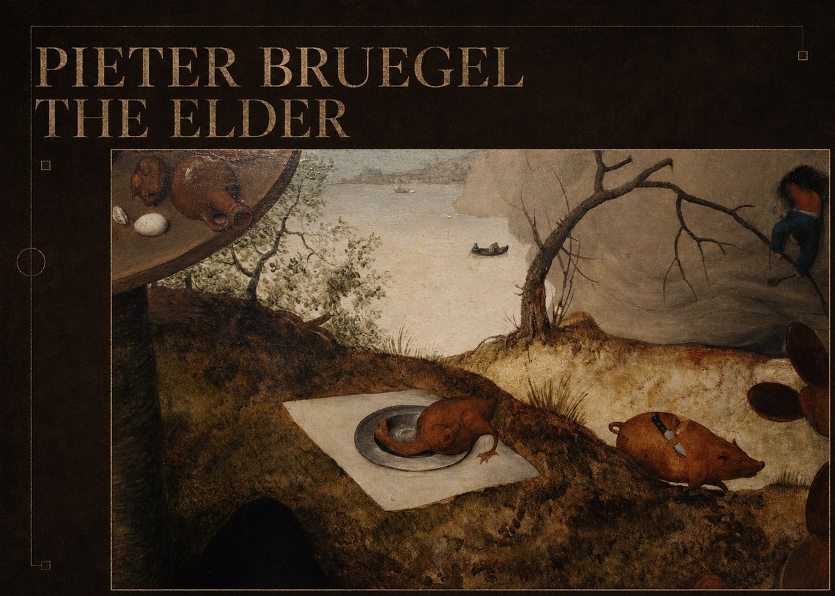 Pieter Bruegel The Pig Is Stabbed No6 - Poszter