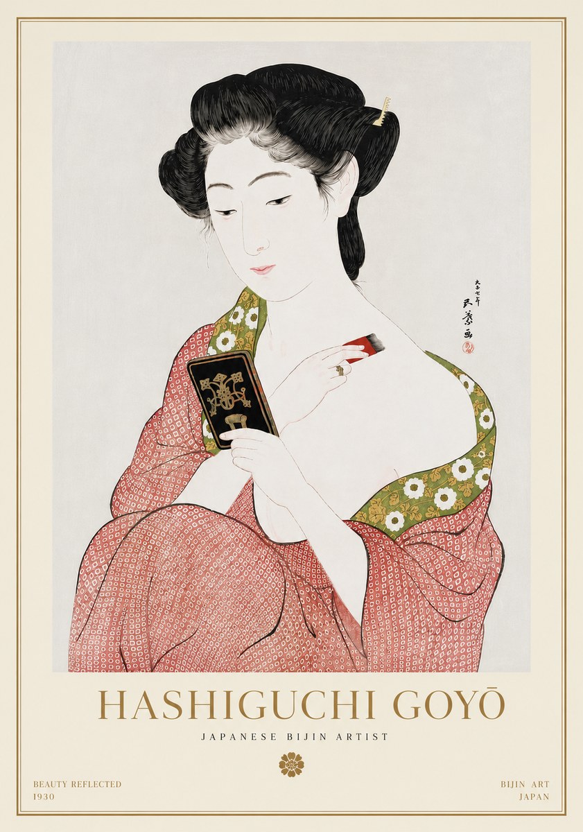 Hashiguchi Goyō Beauty Reflected No4 - Poszter