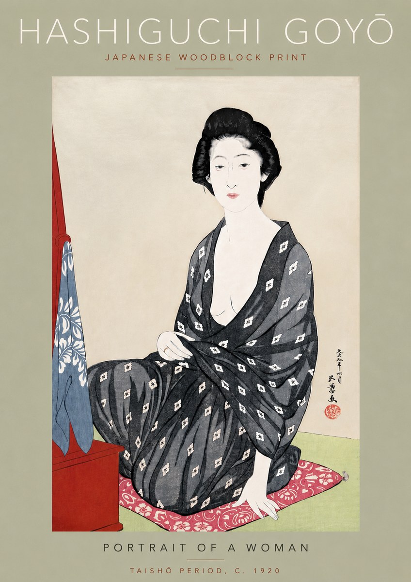 Hashiguchi Goyō Portrait of a Woman No5 - Poszter