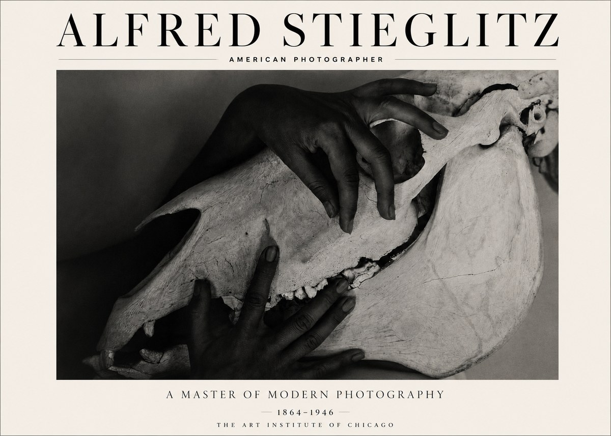 Alfred Stieglitz Georgia O'keeffe - Hands and Skull No3 - Poszter