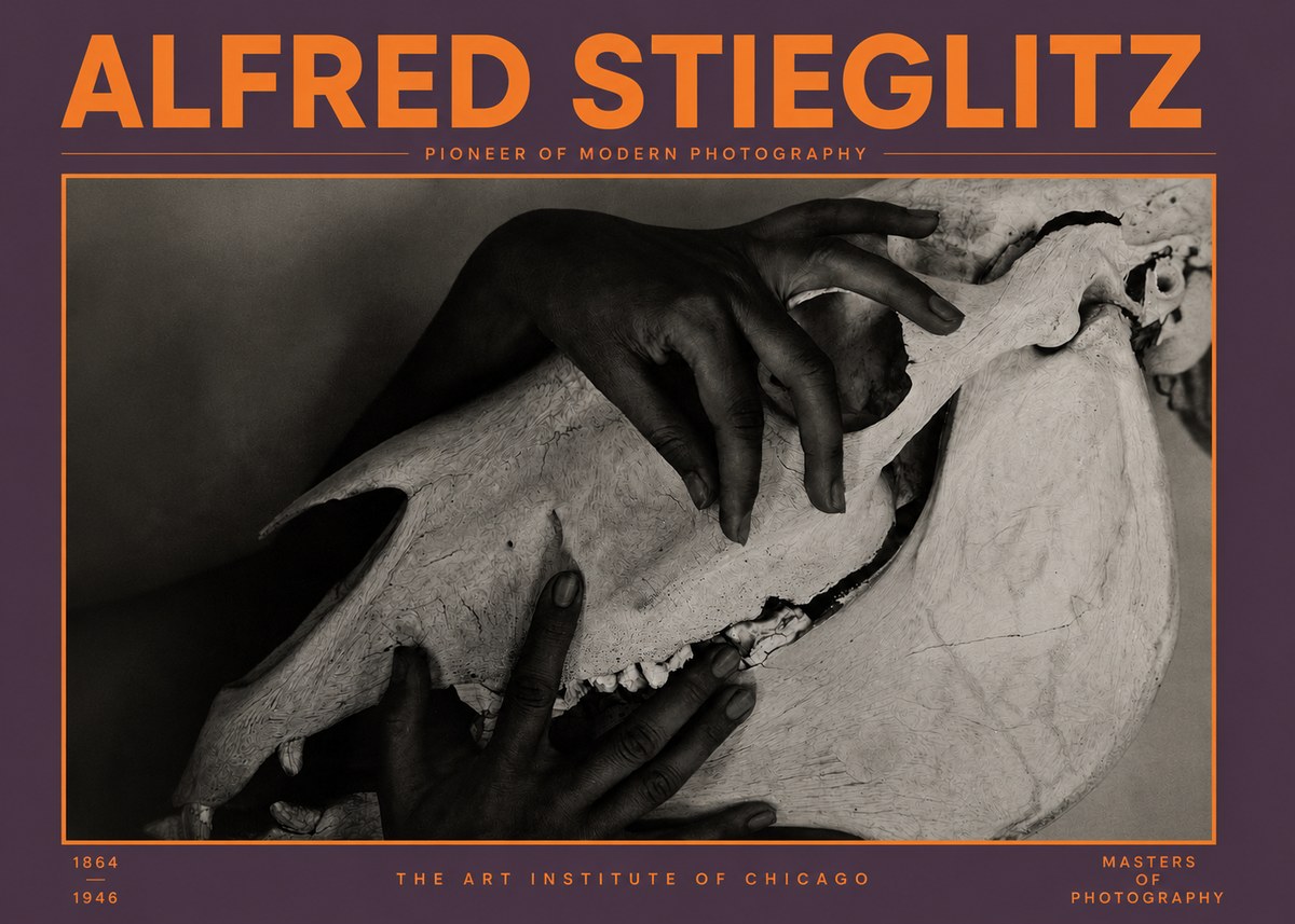 Alfred Stieglitz Georgia O'keeffe - Hands and Skull No4 - Poszter
