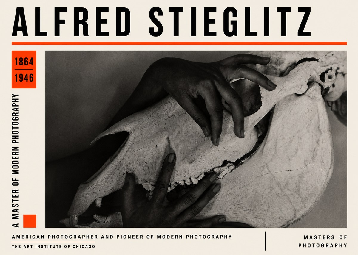 Alfred Stieglitz Georgia O'keeffe - Hands and Skull No6 - Poszter