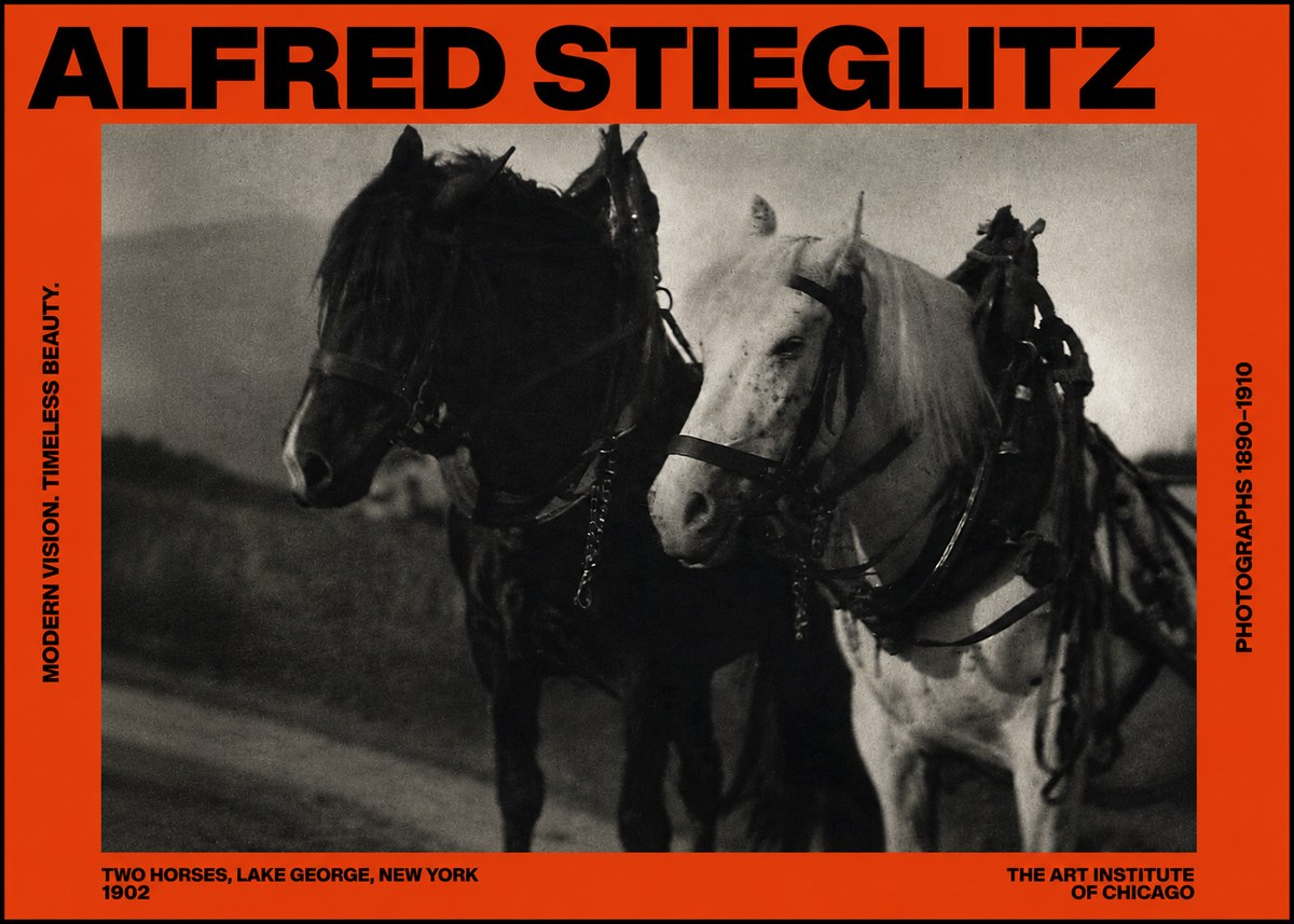 Alfred Stieglitz Two Horses, Lake George, New York No2 - Poszter