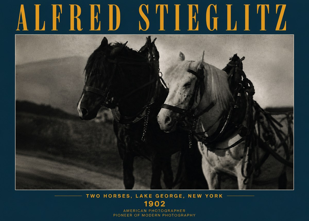 Alfred Stieglitz Two Horses, Lake George, New York No5 - Poszter