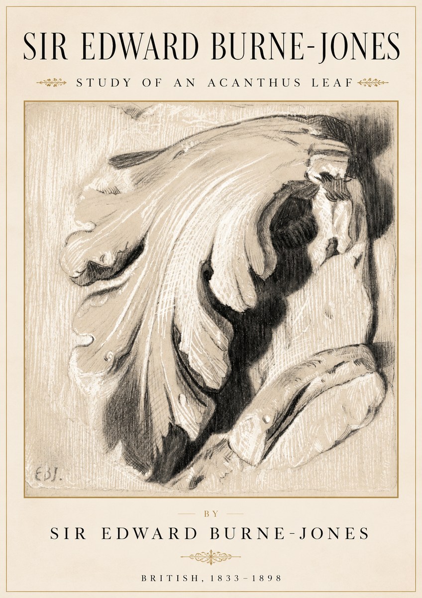 Edward Burne-Jones Study of an Acanthus Leaf No2 - Poszter