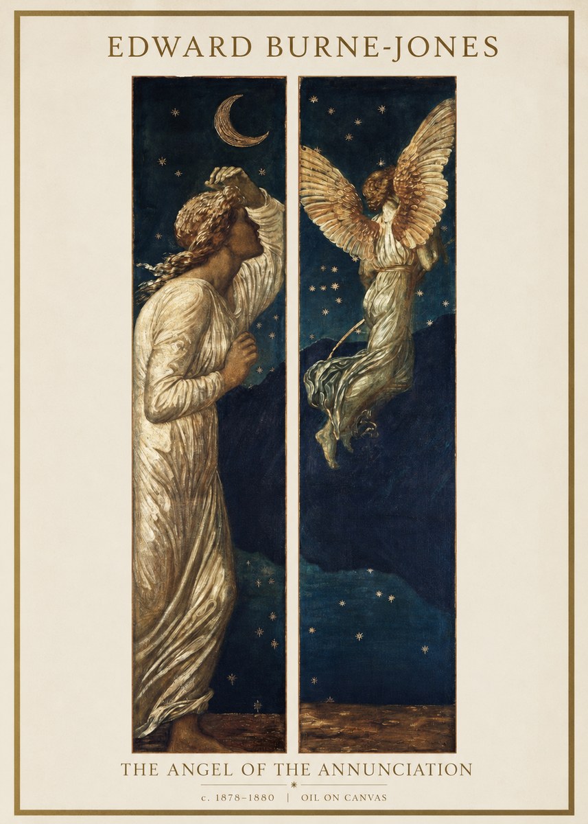 Edward Burne-Jones The Angel of the Annunciation No1 - Poszter