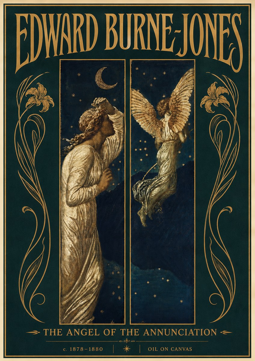 Edward Burne-Jones The Angel of the Annunciation No6 - Poszter