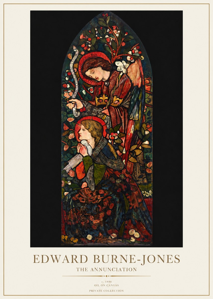 Edward Burne-Jones The Annunciation I No1 - Poszter