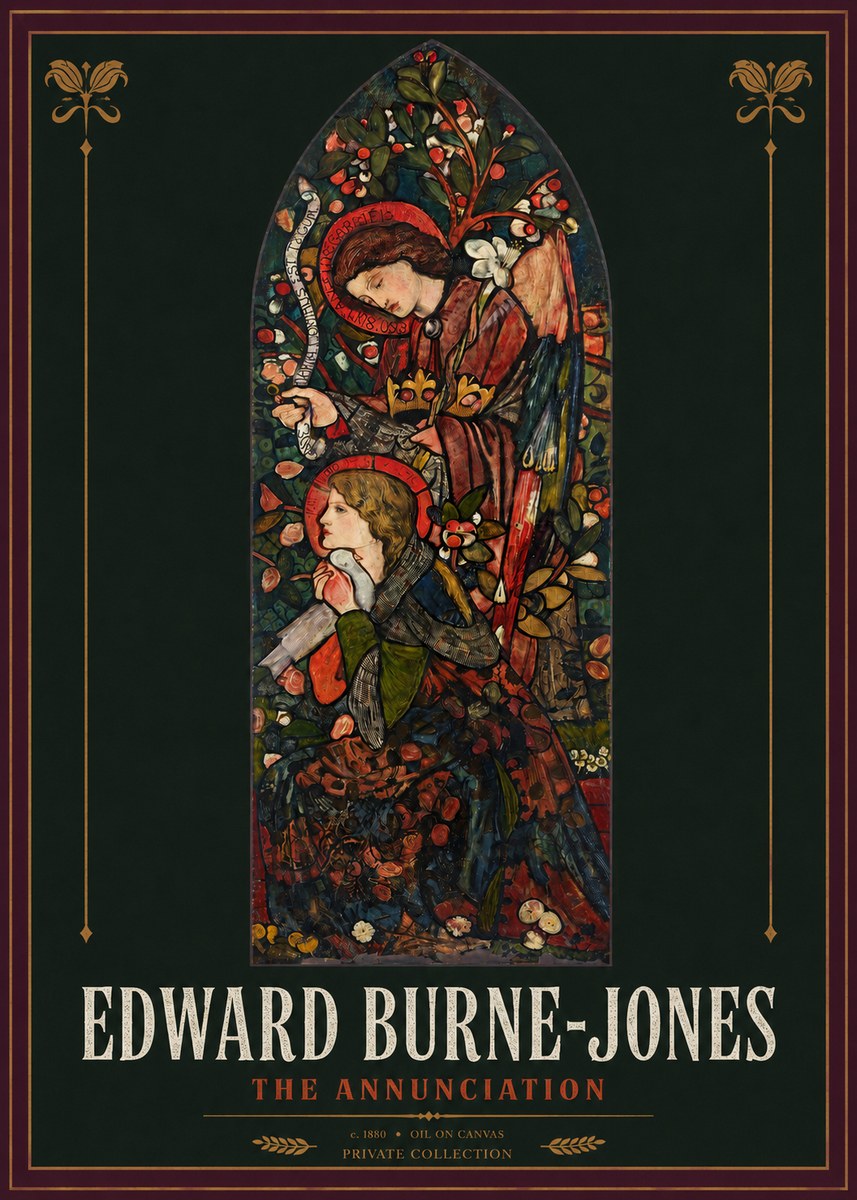 Edward Burne-Jones The Annunciation I No2 - Poszter