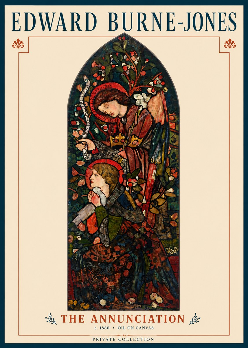 Edward Burne-Jones The Annunciation I No3 - Poszter