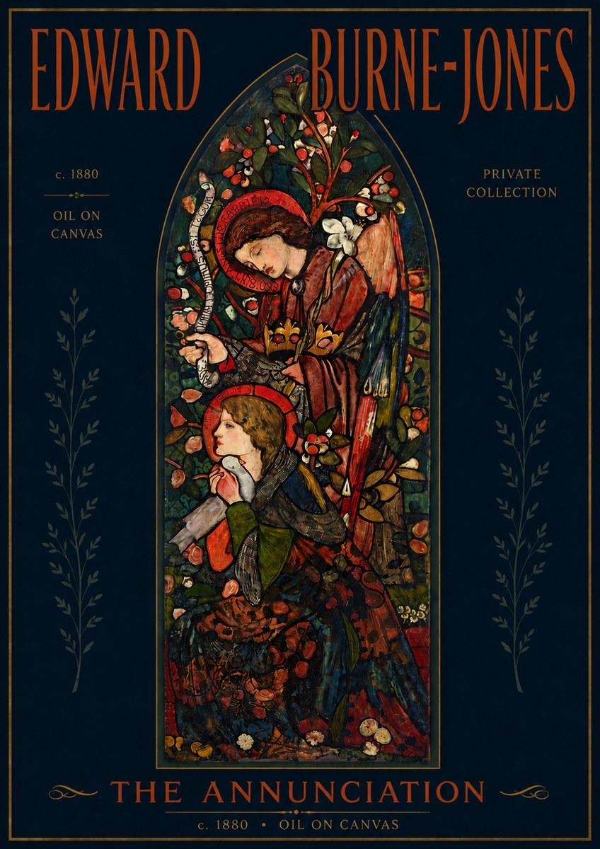 Edward Burne-Jones The Annunciation I No5 - Poszter