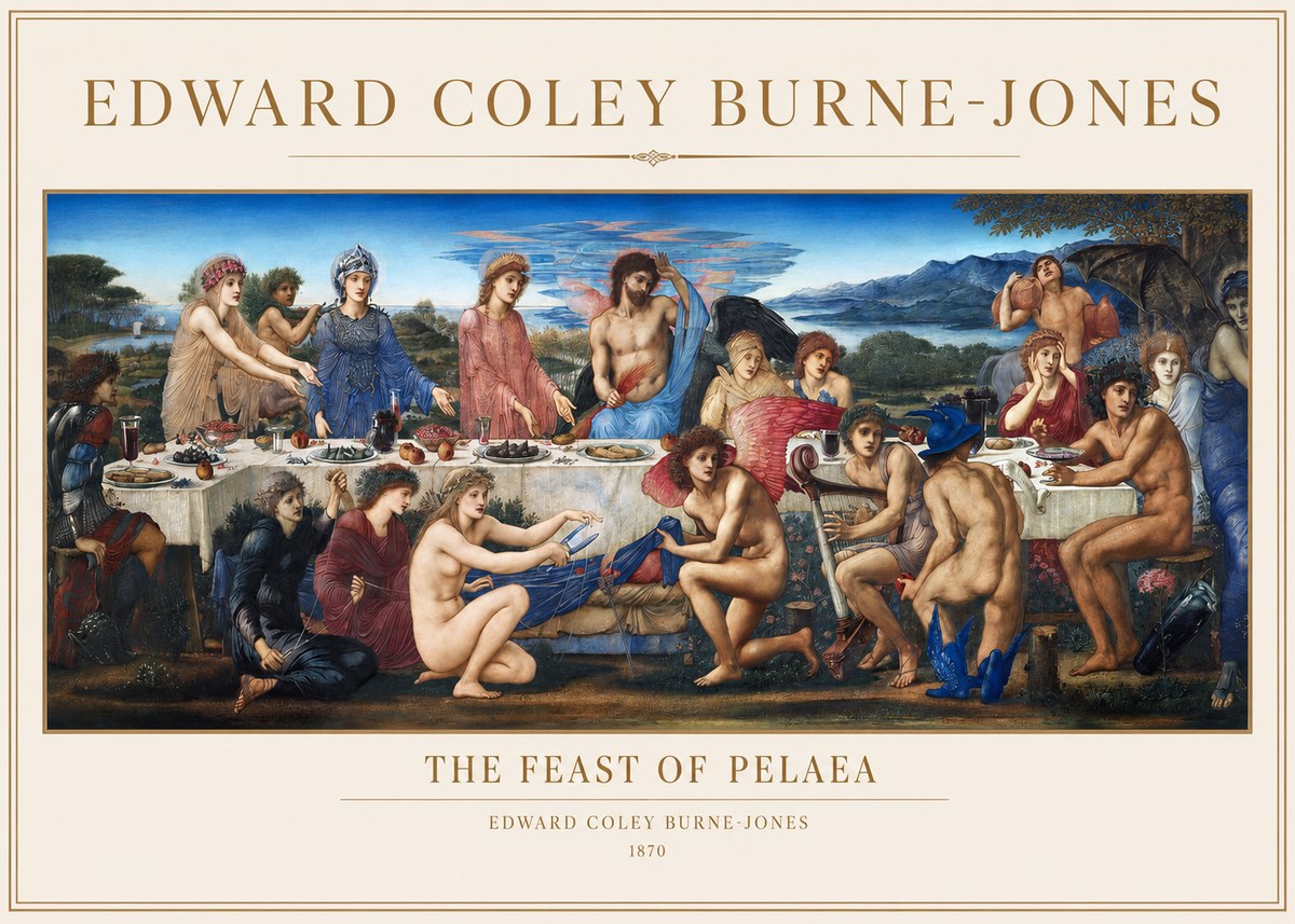 Edward Burne-Jones The Feast of Pelaea No1 - Poszter