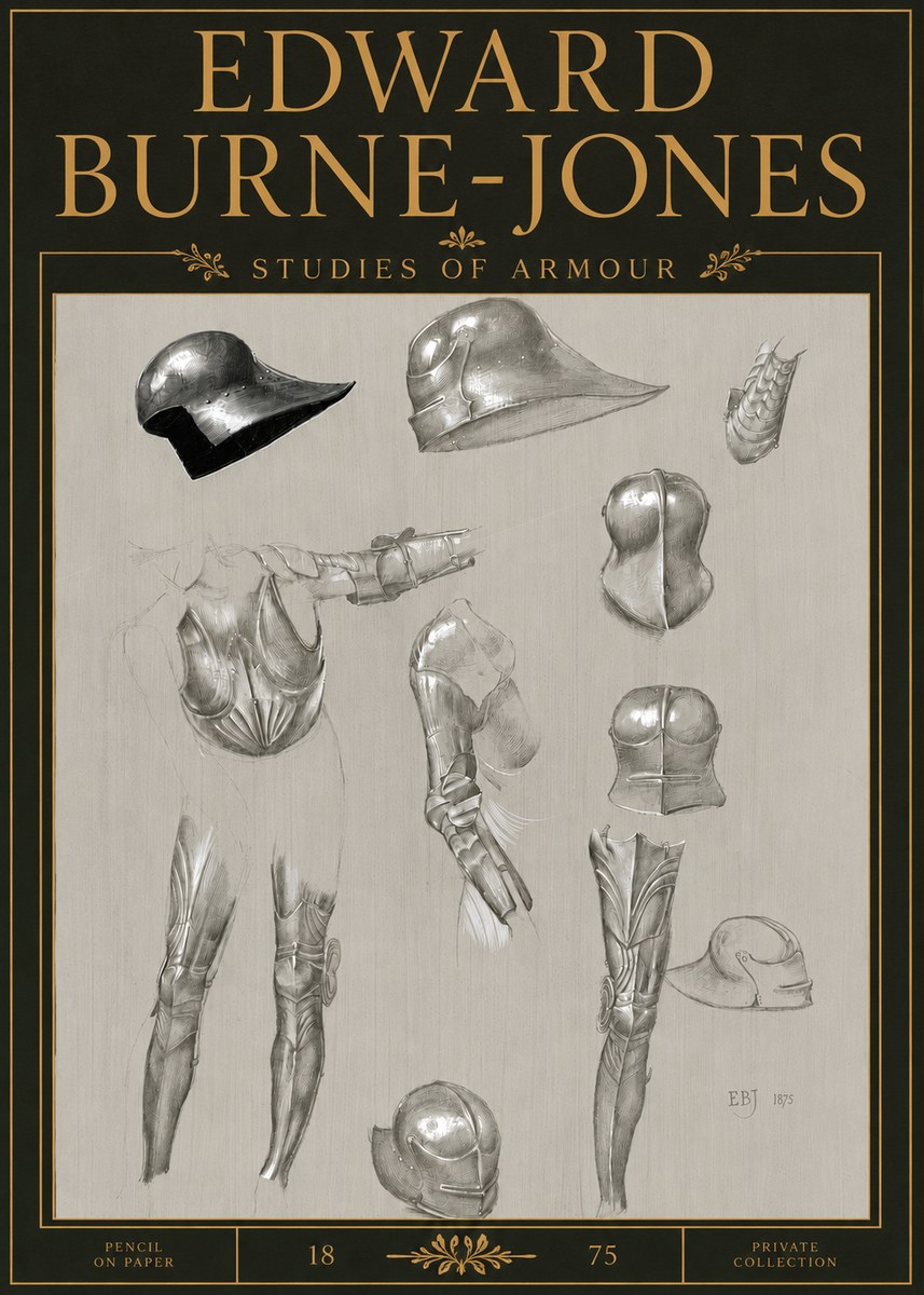 Edward Burne-Jones Studies of Armour No5 - Poszter