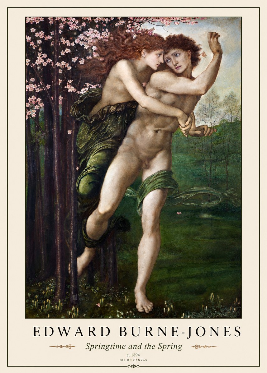 Edward Burne-Jones Springtime and the Spring No1 - Poszter