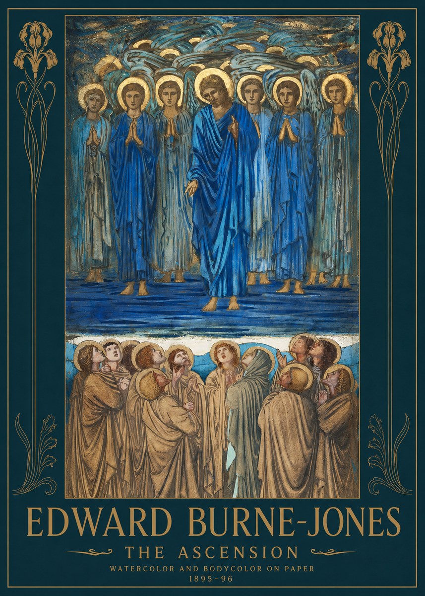 Edward Burne-Jones The Ascension No2 - Poszter