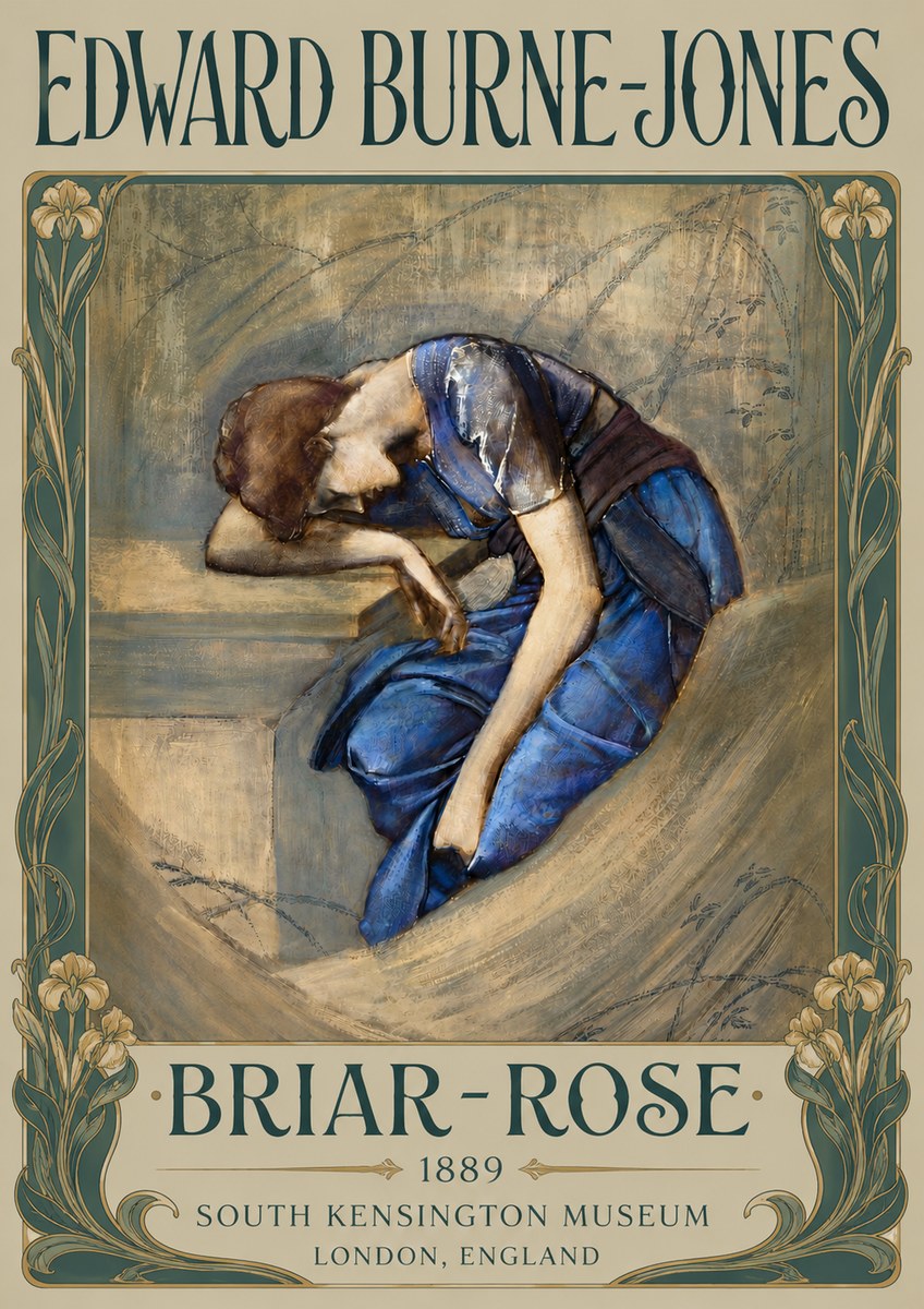 Edward Burne-Jones Briar-rose No6 - Poszter